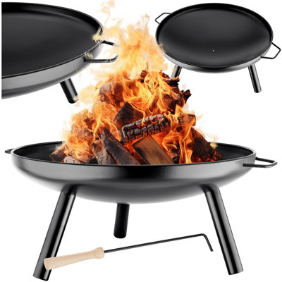 Fire Pit Diablo - including poker, heat-resistant steel, 70 x 59.5 x 28.5 cm - black Price Comparisons | Compare The Build