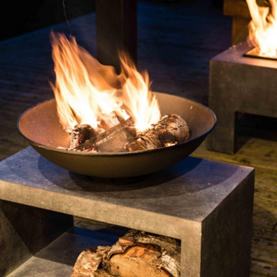 Fire Pit / Fire bowl/ Outdoor heating & Rectangle Console Cement H52Cm ...