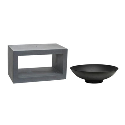 Fire Pit / Fire bowl/ Outdoor heating & Rectangle Console Cement H52Cm ...
