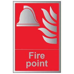 Fire Point Equipment Safety Sign - Glow in the Dark - 200x300mm (x3)