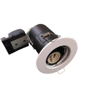 Fire Rated Downlight Housing with GU10 holder, White Ring (Pack of 5 units)