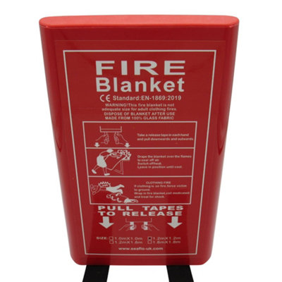Fire Retardant Safety Blanket 1.2M x 1.2M (Quick Release Fireproof Home Kitchen)