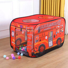 Fire Truck Pop Up Play Tent for Kids Boys And Girls Indoor Outdoor Playhouse Toy
