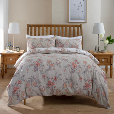 Fire Tulip Printed Cotton Rich 200 Thread Count Duvet Set