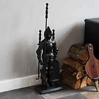 Fire Vida 4 Piece Soldier Companion Set - Poker, Brush, Shovel and a Soldier Stand
