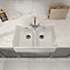 Fireclay Double Bowl Full Weir Butler Sink - with Overflow & Tap Hole (Waste Sold Separately) - 795mm - Balterley