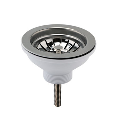 Fireclay Kitchen Sink Basket Strainer Waste - 90mm - Brushed Nickel Price Comparisons | Compare The Build