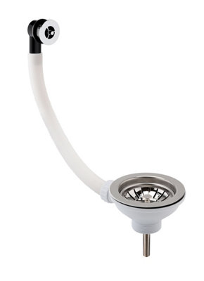 Fireclay Kitchen Sink Basket Strainer Waste with Overflow - 90mm ...