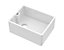 Fireclay Single Bowl Belfast Sink With Overflow, No Tap Hole - 595mm