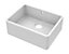 Fireclay Single Bowl Butler Sink - With Overflow, No Tap Hole - 595mm