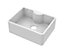 Fireclay Single Bowl Butler Sink - with Tap Ledge & Overflow, No Tap Hole (Waste Sold Separately) - 595mm - Balterley