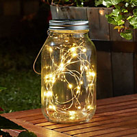 Firefly Effect Glass Garden Lantern