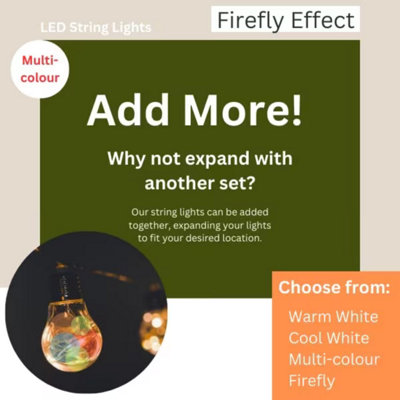 Firefly Festoon - Multi-Coloured, 20 Waterproof LED Festoon Lights ...