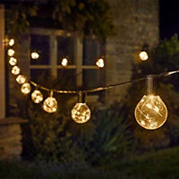 Firefly Festoon - White, 20 Waterproof LED Festoon Lights Outdoor, Indoor Outdoor Globe String Lights