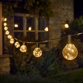 Firefly Festoon - White, 20 Waterproof LED Festoon Lights Outdoor, Indoor Outdoor Globe String Lights