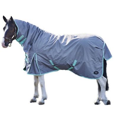 Firefoot 200Gm Fixed Neck Horse Turnout Rug Grey/Sage (4 6