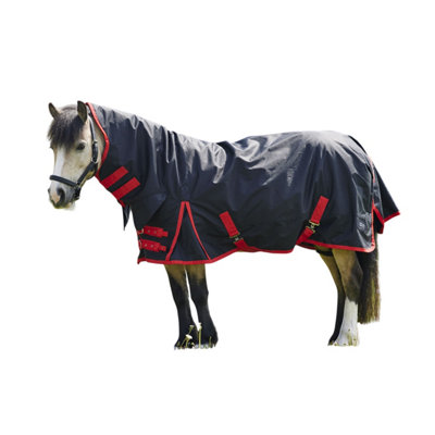 Firefoot Pony Combo Neck Horse Turnout Rug Black/Red (3 3
