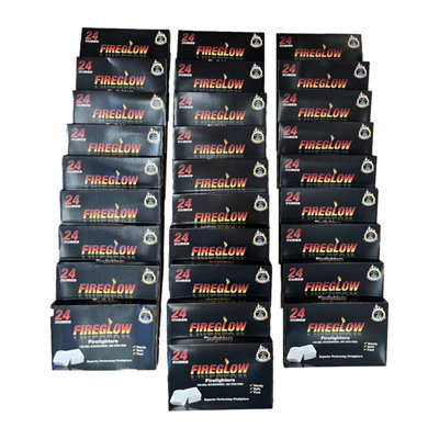 Fireglow Easy Light Ready to Burn Open Fire Wood Burner BBQ Firelighters 28 x Pack