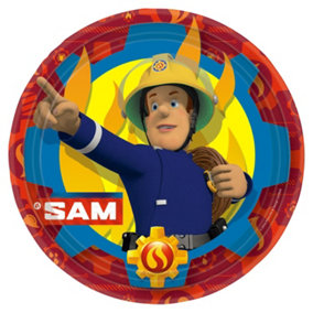 Fireman Sam Paper Disposable Plates (Pack of 8) Multicoloured (One Size)