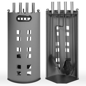 Fireplace accessories Set - grey