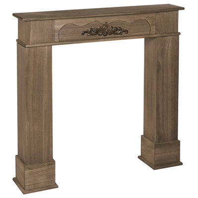 Fireplace Mantel Dark Wood NARNIA