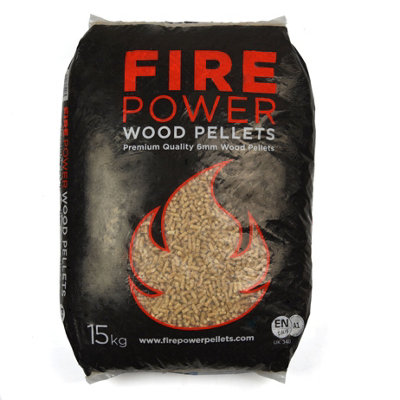 Firepower Wood Pellets 15kg Bag Biomass Stove Heating Fuel and Ooni Pizza  Oven 30L | DIY at Bu0026Q
