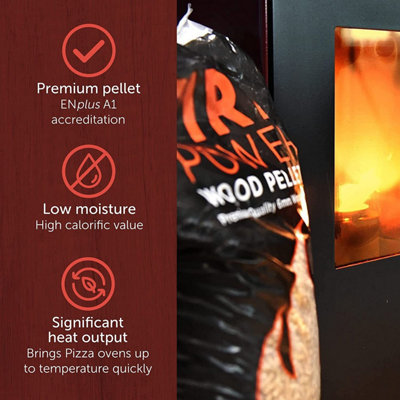 Firepower Wood Pellets Pallet Biomass Stove Heating Fuel and Ooni Pizza Oven  1950L