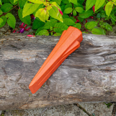 firewood-log splitting wedge with easy-split side wings,5lb ,in red