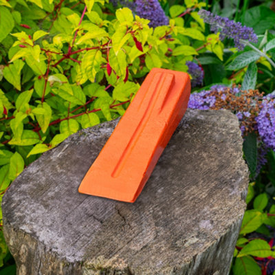 firewood-log splitting wedge with easy-split side wings,5lb ,in red