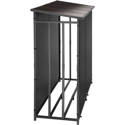 Firewood Rack Casa Sloping Roof, 2 Protective Tarpaulins, Weatherproof ...