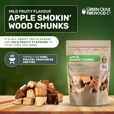 Firewood Wood Chunks for smoking, 5L bbq wood chunks Ideal for use
