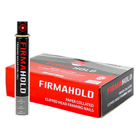FirmaHold Collated Clipped Head Nails & Fuel Cells - Retail Pack - Ring Shank - Firmagalv - 2.8 x 63/1CFC