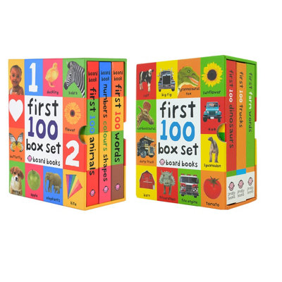 First 100 series 6 Books Children Collection Box Set (First 100 Animals ...