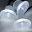 First Choice Lighting 2 x SET OF 8 30mm IP67 ROUND COOL WHITE LED DECKING / GROUND / PLINTH LIGHT KIT