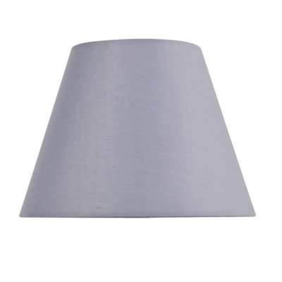 First Choice Lighting 8 Inch Grey Textured Cotton Tapered Fabric Shade