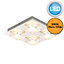First Choice Lighting - Arlo LED Chrome 4 Light IP44 Bathroom Ceiling Flush Light