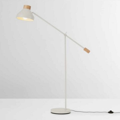 First Choice Lighting Arnold White Wood Floor Reading Lamp