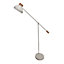 First Choice Lighting Arnold White Wood Floor Reading Lamp