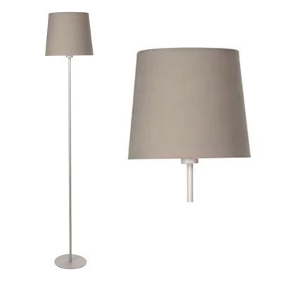 First Choice Lighting Base Grey Floor Lamp DIY at B&Q