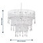 First Choice Lighting Blanca White Clear Easy Fit Jewelled Pendant Shade