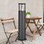First Choice Lighting Bloom Black Clear IP44 Outdoor Post Light