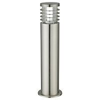 First Choice Lighting Bloom Stainless Steel Clear IP44 Outdoor Post Light