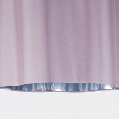 First Choice Lighting Blush Pink with Chrome Inner Scalloped Pendant Shade