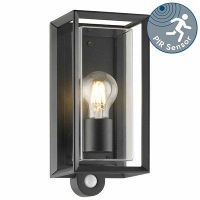 First Choice Lighting Brandon Black Motion Sensor Outdoor Wall Light