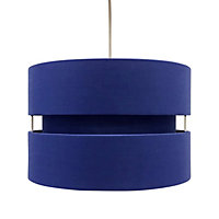 First Choice Lighting Bright Blue 30 cm Easy Fit Fabric Pendant Shade
