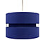First Choice Lighting Bright Blue 30 cm Easy Fit Fabric Pendant Shade