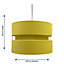 First Choice Lighting Bright Ochre 30 cm Easy Fit Fabric Pendant Shade