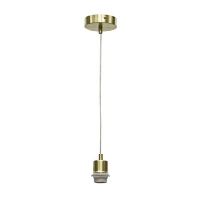 First Choice Lighting Carss Satin Brass Ceiling Pendant Flex Suspension Kit for Easy Fit Shades