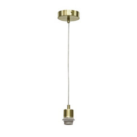 First Choice Lighting Carss Satin Brass Ceiling Pendant Suspension Kit for Easy Fit Shades