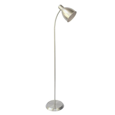 First Choice Lighting Carter Satin Nickel Floor Reading Lamp